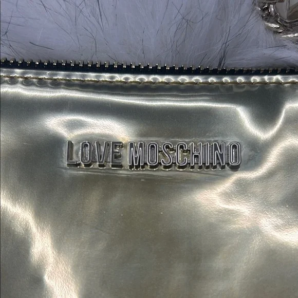 Love Moschino Gold Clutch Bag, GUC